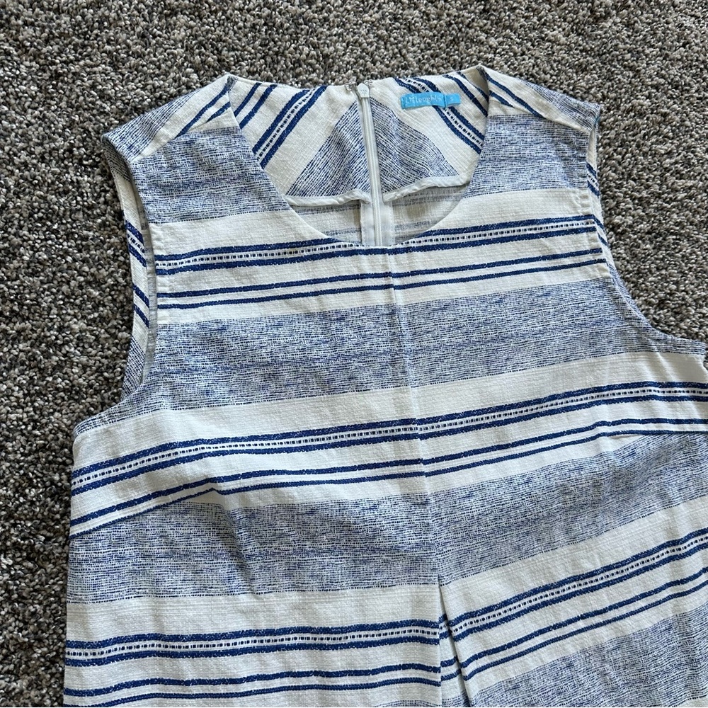 J. McLaughlin Tracy Blue and White Striped Sleeveless Dress Size Small 💙🤍 - Picture 3 of 11